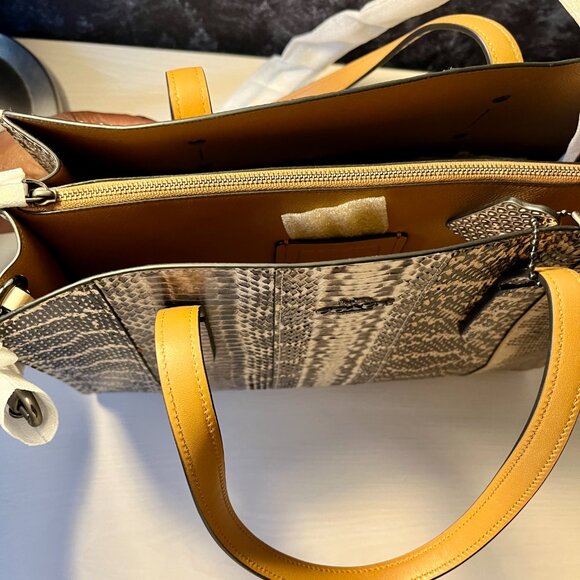 COACH Charlie Carryall In Ombre Snakeskin - Picture 4 of 6